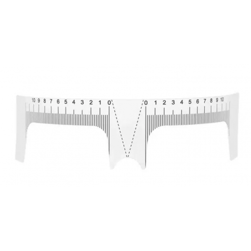 Plastic ruler for eyebrows measuring - Сurved - FOR SKETCH