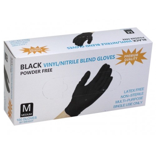 Gloves Nitrile (Black) - 100pcs - M Size - ACCESSORIES
