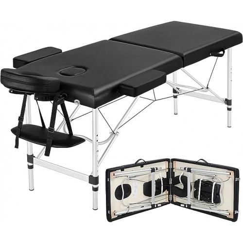 Professional Adjustable Folding Bed - 95*21*77см  - Black