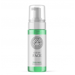 "Clean Face" Антибактериальное зеленое мыло-пенка от FACE - 150 мл - СРЕДСТВА ДЛЯ УХОДА